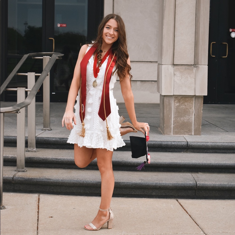 Small White boutique dress for graduation/wedding
